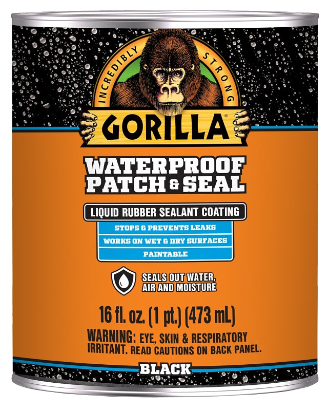 Gorilla 105342 Rubberized Spray Coating, Waterproof, Black, 16 oz, Pack of 6