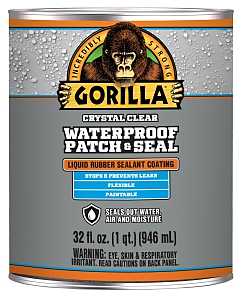 Gorilla 105341 Rubberized Coating, Waterproof, Clear, 32 oz, Pack of 6
