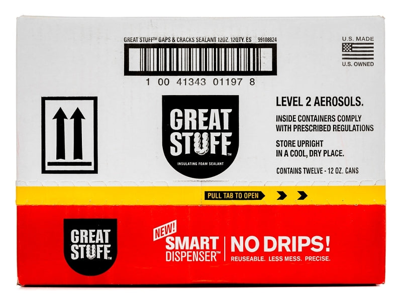 Great Stuff 99108824 Insulating Foam Sealant, Cream, 12 oz Can