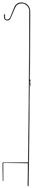 Landscapers Select GB-3090 Single Shepherd Hook, 12 in L, 84 in H, Steel, Black, Black, Floor