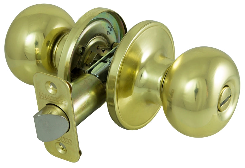 ProSource T9710BRA4V Privacy Lockset, Ball Design, Brass