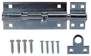 ProSource 33306ZCX-PS Padlockable Barrel Bolt, 0.6 Dia in Bolt Head, 7-1/2 in L Bolt, Steel, Zinc