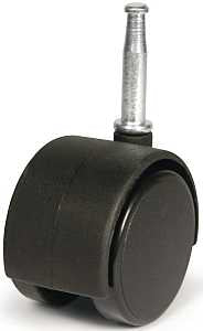 Dh Casters C-T20S1BK Swivel Caster, 2 in Dia Wheel, Plastic Wheel, Black, 85 lb, Pack of 4