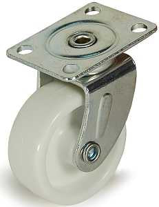 Dh Casters C-R158P0Z Swivel Caster, 1-5/8 in Dia Wheel, 5/8 in W Wheel, Plastic Wheel, 65 lb