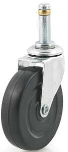 Dh Casters C-L20GRRS Swivel Caster, 2 in Dia Wheel, 13/16 in W Wheel, Rubber Wheel, 77 lb
