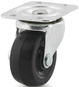 Dh Casters C-GD20RS Swivel Caster, 2 in Dia Wheel, 15/16 in W Wheel, Rubber Wheel, 90 lb
