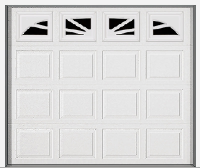Wayne Dalton 9100 Garage Door, 9 ft W Door, 7 ft H Door, Steel Door, White