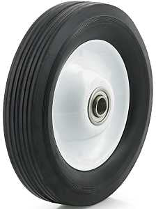 Dh Casters W-MH08134B4W Hub Wheel, Medium-Duty, Rubber