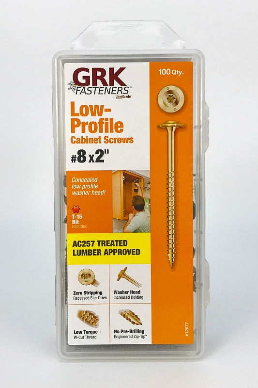 SCREW LW-PRFL CBNT 8X2IN