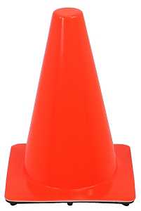 MSA 10073410 Safety Cone, 12 in H Cone, Orange Cone