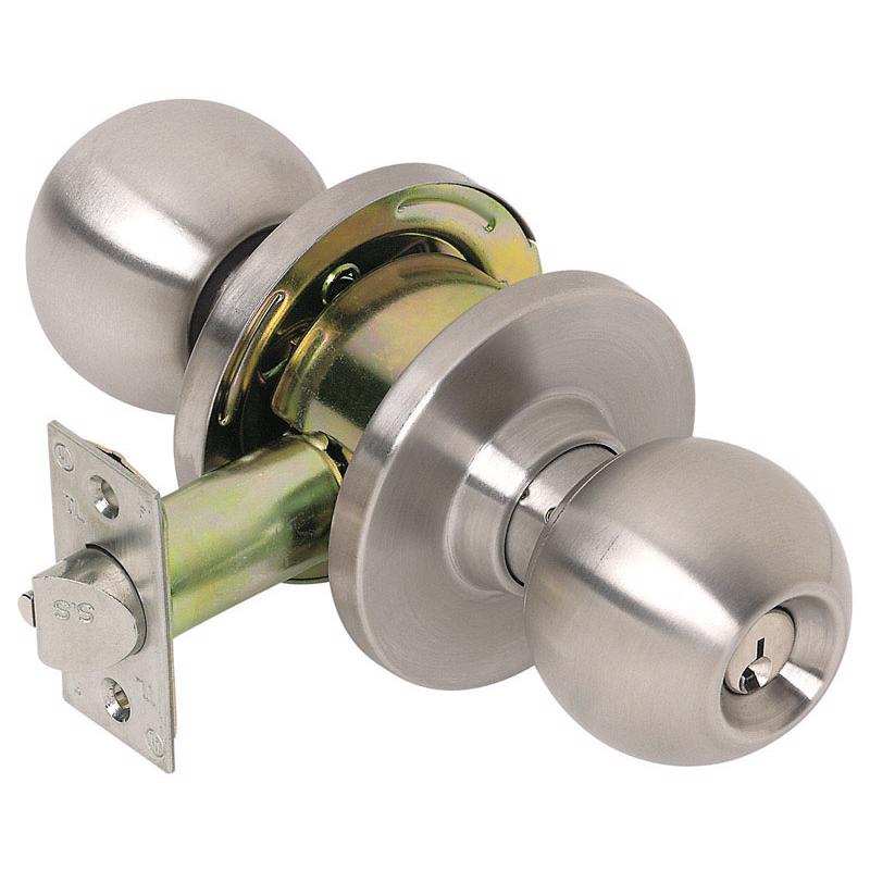 Tell Cortland Satin Chrome Classroom Lockset 1-3/4 in.