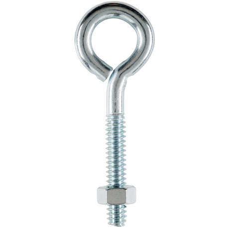 Hampton 3/16 in. X 2 in. L Zinc-Plated Steel Eyebolt Nut Included, Pack of 10