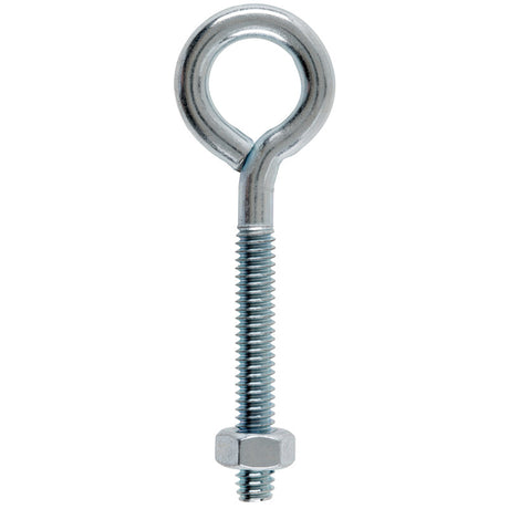 Hampton 1/4 in. X 3 in. L Zinc-Plated Steel Eyebolt Nut Included, Pack of 10