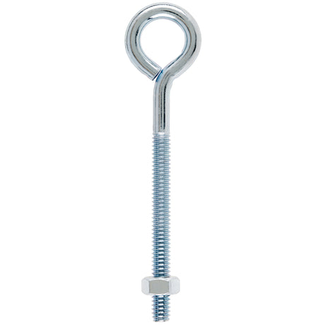 Hampton 1/4 in. X 4 in. L Zinc-Plated Steel Eyebolt Nut Included, Pack of 10