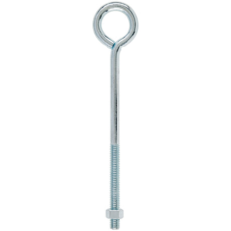 Hampton 3/8 in. X 8 in. L Zinc-Plated Steel Eyebolt Nut Included, Pack of 10