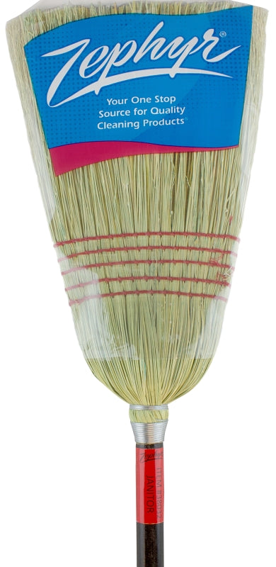 Zephyr 38032 Janitor Broom, #32 Sweep Face, Natural Fiber Bristle