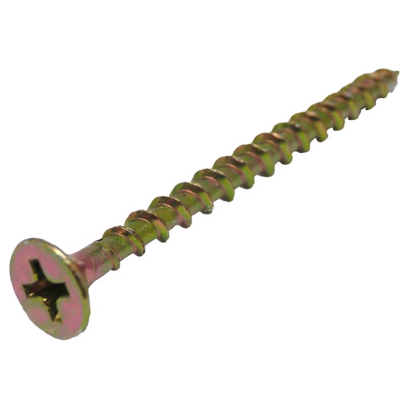 Ace No. 6 X 2 in. L Phillips Yellow Zinc Coarse Cabinet Screws 185 pk