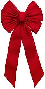 Holidaytrims 7355 Gift Bow, 14 x 28 in, Velvet, Red, Pack of 36