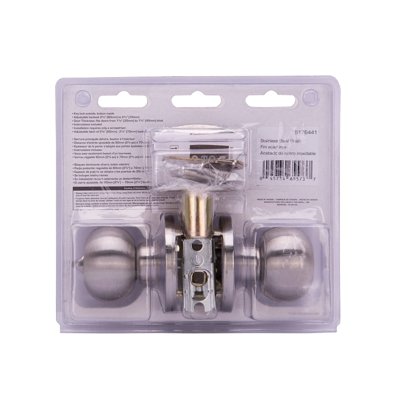 ProSource T9600BRA4V Entry Knob, Stainless Steel, K3, KW1 Keyway, 3 Grade, Pack of 3