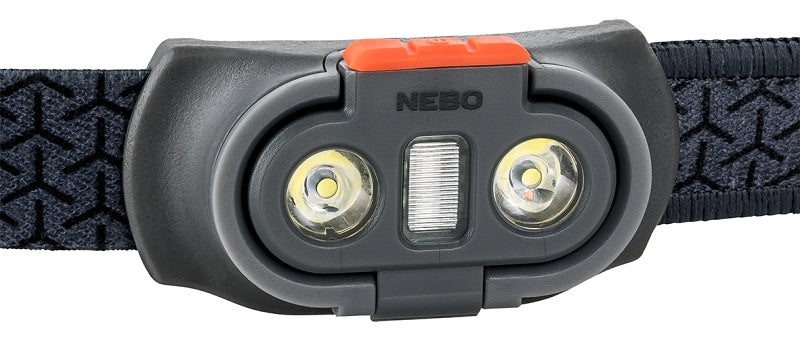 Nebo EINSTEIN NEB-HLP-0007 Headlamp, 2200 mAh, Alkaline, Lithium-Ion Battery, LED Lamp, 1000, 393 ft Beam Distance