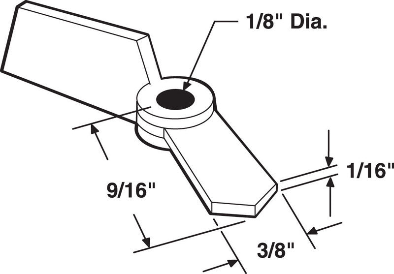Prime-Line White Nylon Turn Button 9/16 in. L X 0.38 in. H 1 pk