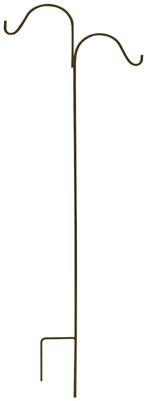 Landscapers Select 5195714 Shepherd Hook, 24 in L, 84 in H, Steel, Hammer Tone Bronze, Matte, Floor