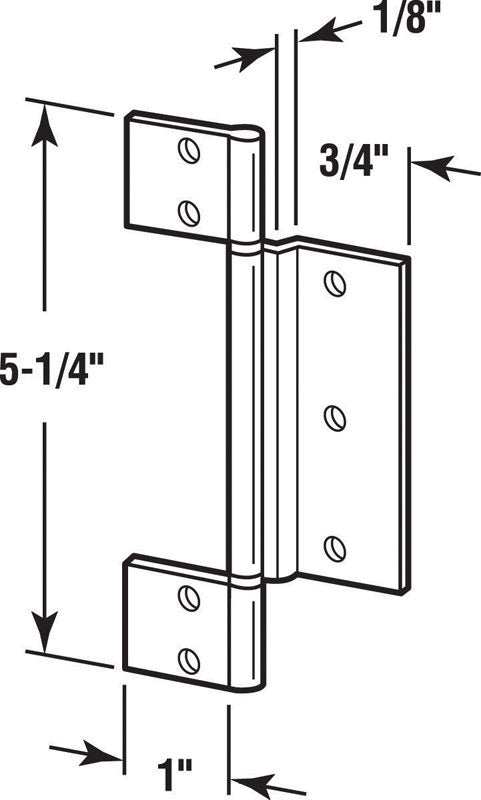 Prime-Line 3/4 in. L Natural Door Hinge 1 pk