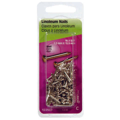 HILLMAN 5/8 in. Binding Nickel Steel Nail Flat Head, Pack of 6