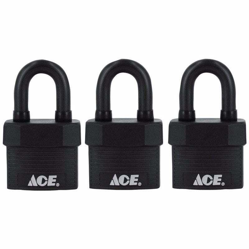 Ace 1-5/8 in. H X 1-3/4 in. W X 1-1/8 in. L Steel Double Locking Padlock