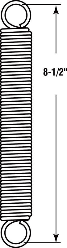 Prime-Line 8-1/2 in. L X 1 in. D Extension Spring 1 pk