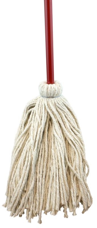 Zephyr 11016L Deck Mop, 16 oz Headband, 48 in L, Cotton Mop Head, Natural Mop Head, Metal Handle