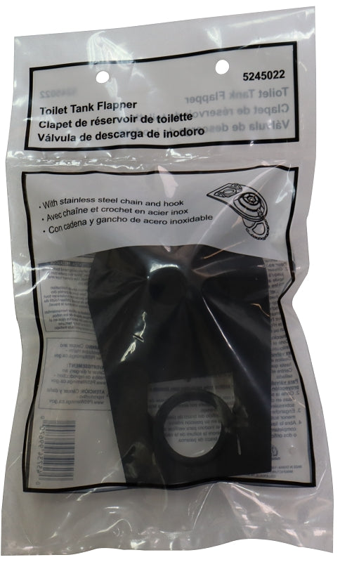 ProSource 24462-3L Toilet Tank Flapper, Specifications: 3 in, Black
