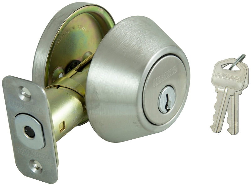 ProSource Signature Series D261-RU5V Deadbolt, 3 Grade, Stainless Steel, 2-3/8, 2-3/4 in Backset, KW1 Keyway, Pack of 3