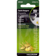 HILLMAN Brass-Plated One Piece Quick Hanger 20 lb 5 pk, Pack of 10