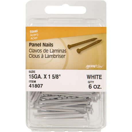 HILLMAN 1-5/8 in. Panel Steel Nail Flat Head 6 oz, Pack of 5