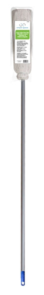 Simple Spaces 500P Large Deck Mop, Galvanized Wire #18 Headband, 61 in L, Wire Wound Mop Connection, Yarn Mop Head