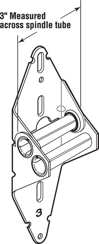 Prime-Line 3 in. W X 11.75 in. L X 0.44 in. D Steel Garage Door Hinge