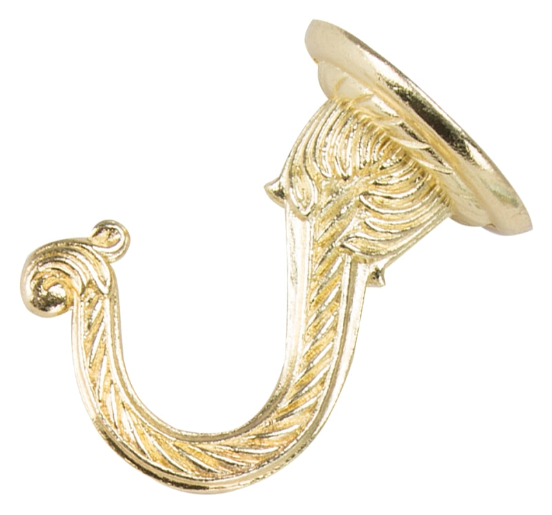 Landscapers Select GB0083L Ceiling Hook, 2-3/16 in H, Zinc, Brass, Ceiling Mount Mounting