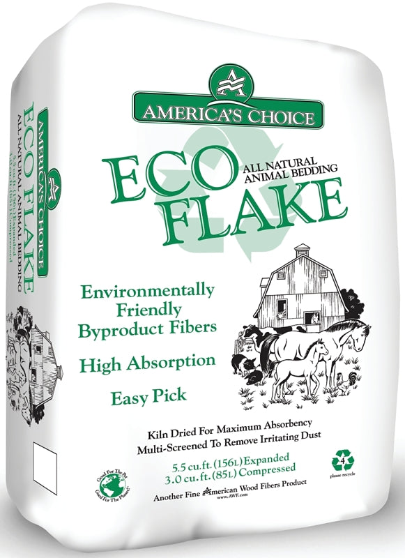 America's Choice 703.0P2ECOAC45 Series Animal Bedding, Large Flake, Wood, Natural