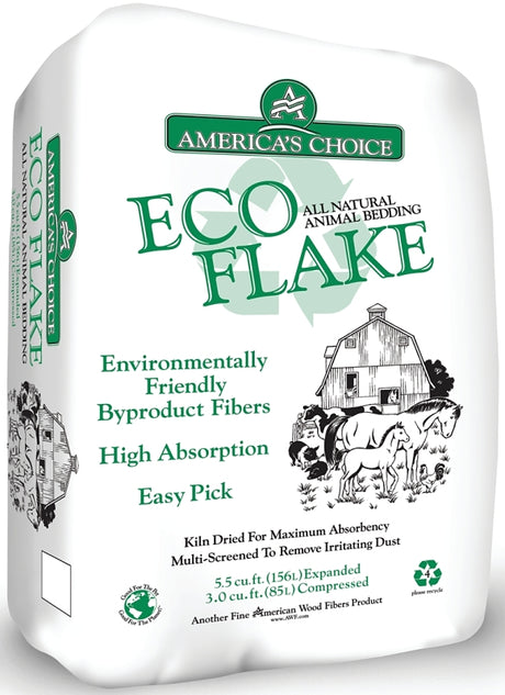 America's Choice 703.0P2ECOAC45 Series Animal Bedding, Large Flake, Wood, Natural
