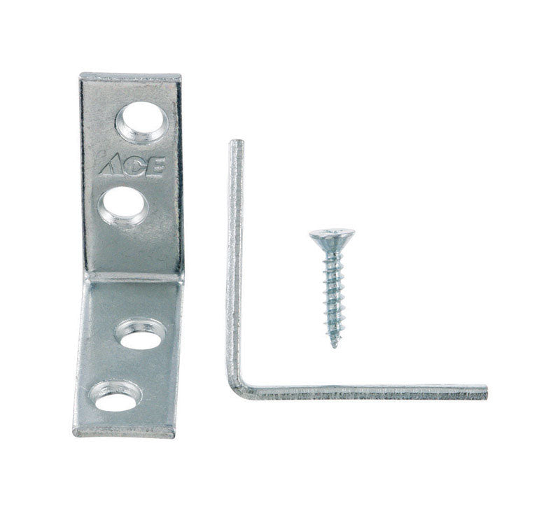 Ace 1-1/2 in. H X 5/8 in. W X 1-1/2 in. D Zinc Inside L Corner Brace, Pack of 10