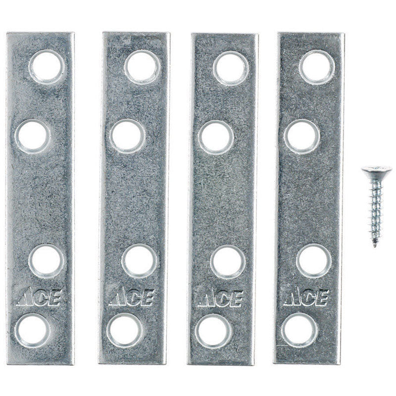 Ace 3 in. H X 0.625 in. W X .87 in. L Zinc Mending Brace, Pack of 10