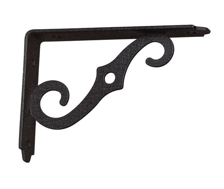 Hampton Black Steel Shelf Support 12 Ga. 5 in. L 80 lb, Pack of 6