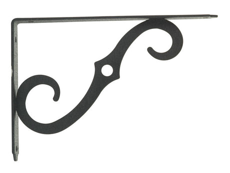 Hampton Black Steel Shelf Support 12 Ga. 8 in. L 80 lb, Pack of 6