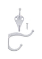 Ace 3 in. L Galvanized White Metal Small Coat and Hat Hook 2 pk, Pack of 5
