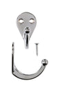 Ace 1-3/4 in. L Chrome Silver Metal Single Garment Hook 2 pk, Pack of 5