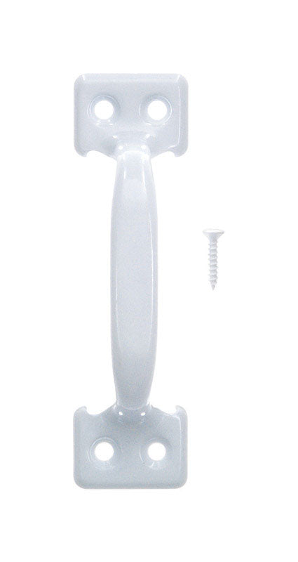 Ace 4 in. L Painted White Steel Universal Sash Lift Handle 1 pk, Pack of 5