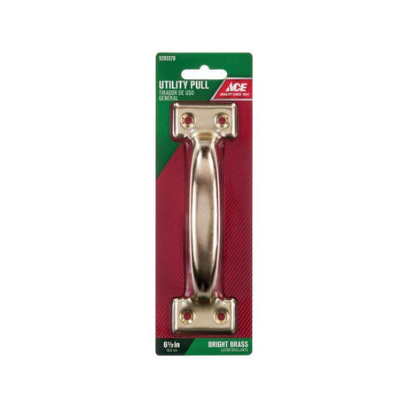 Ace 6.5 in. L Bright Brass Gold Steel Utility Pull, Pack of 5