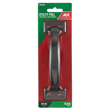 Ace 6.5 in. L Black Steel Utility Pull, Pack of 5
