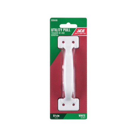 Ace 5.5 in. L Gloss White White Steel Utility Pull, Pack of 5